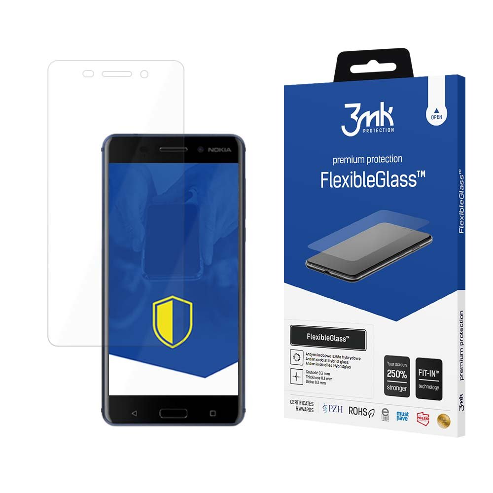 3MK szkło ochronne - Nokia 6 - Nietłukące