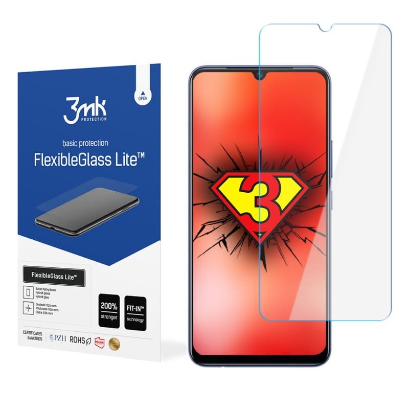 Niepękające szkło hybrydowe do Vivo Y73 2021  - 3mk FlexibleGlass Lite