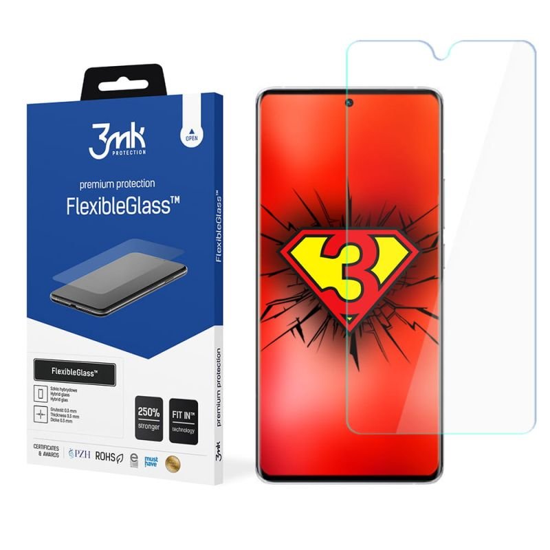 Nietłukące szkło hybrydowe do Vivo X70 Pro+ - 3mk FlexibleGlass