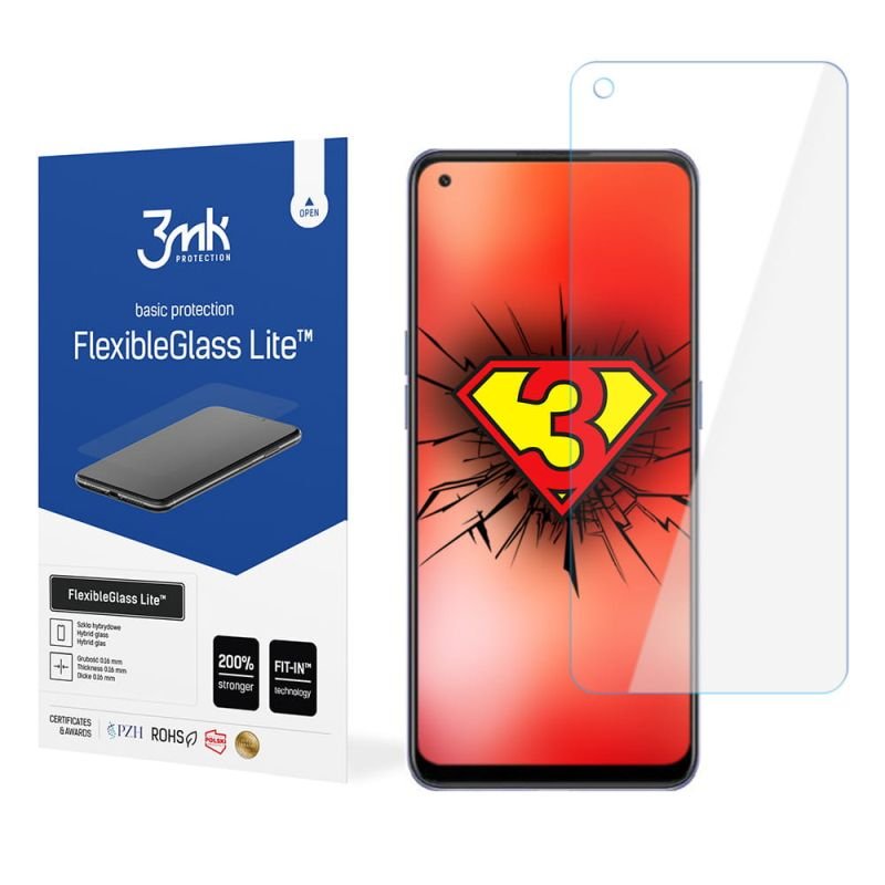 3MK, Oppo Reno 7 SE 5G, Szkło hybrydowe, FlexibleGlass Lite
