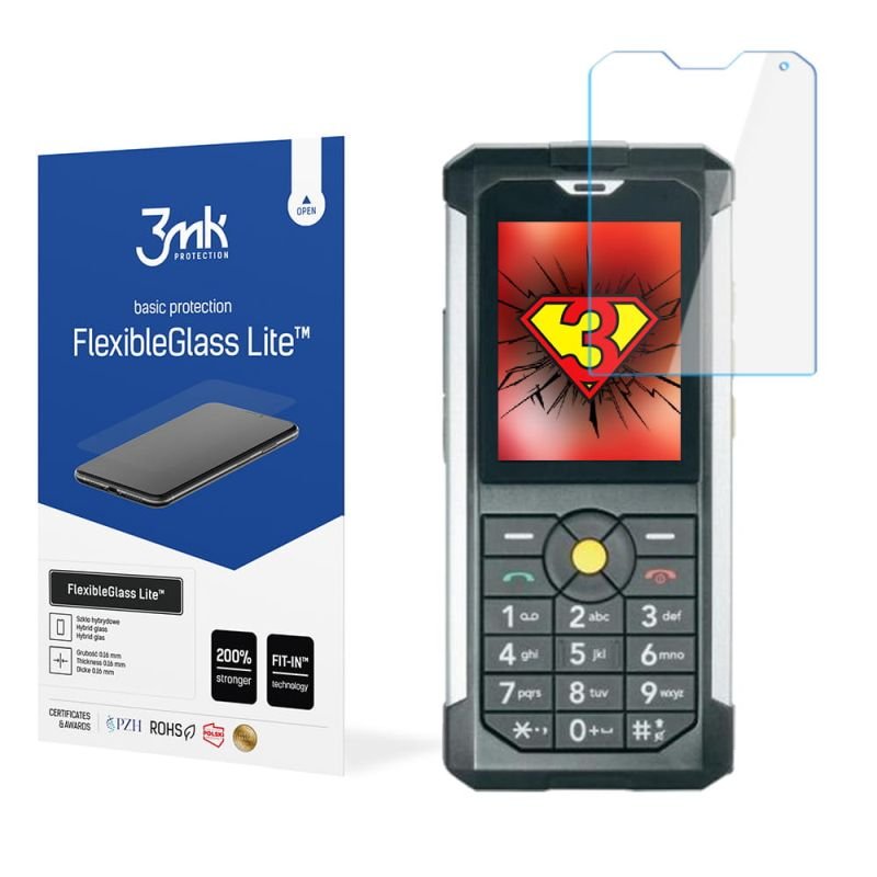 Niepękające szkło hybrydowe do CAT B100  - 3mk FlexibleGlass Lite