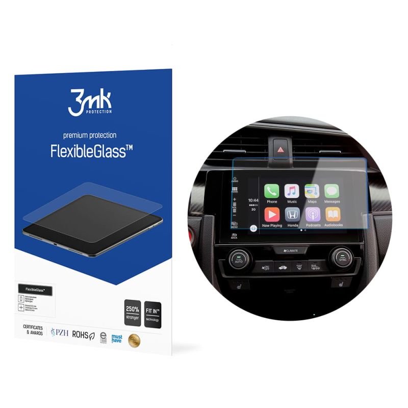 Nietłukące szkło hybrydowe do Honda Civic X Display- 3mk FlexibleGlass