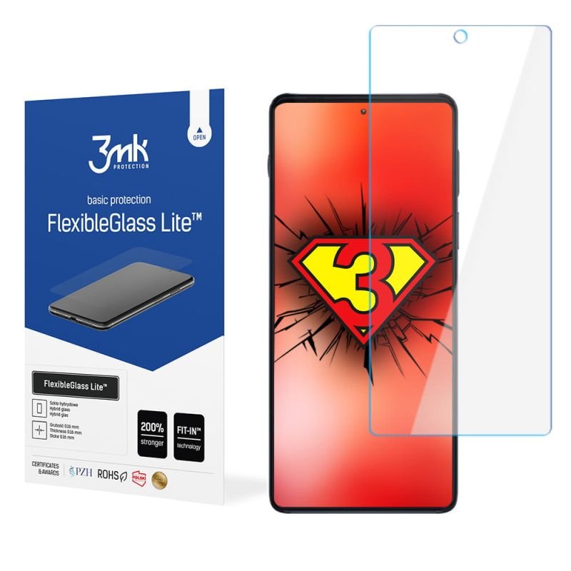 Niepękające szkło hybrydowe do Motorola Edge S Pro 5G  - 3mk FlexibleGlass Lite