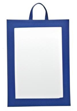 Lustro Q-32-BLUE lusterko fryzjerskie duże z rączką