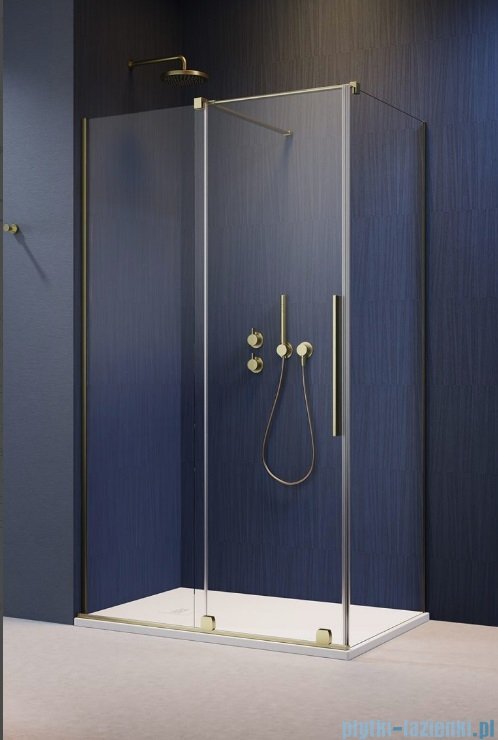 Radaway Furo Kdj Brushed Gold kabina 150x110cm lewa szczotkowane złoto 10104772-99-01L/10110730-01-01/10113110-01-01