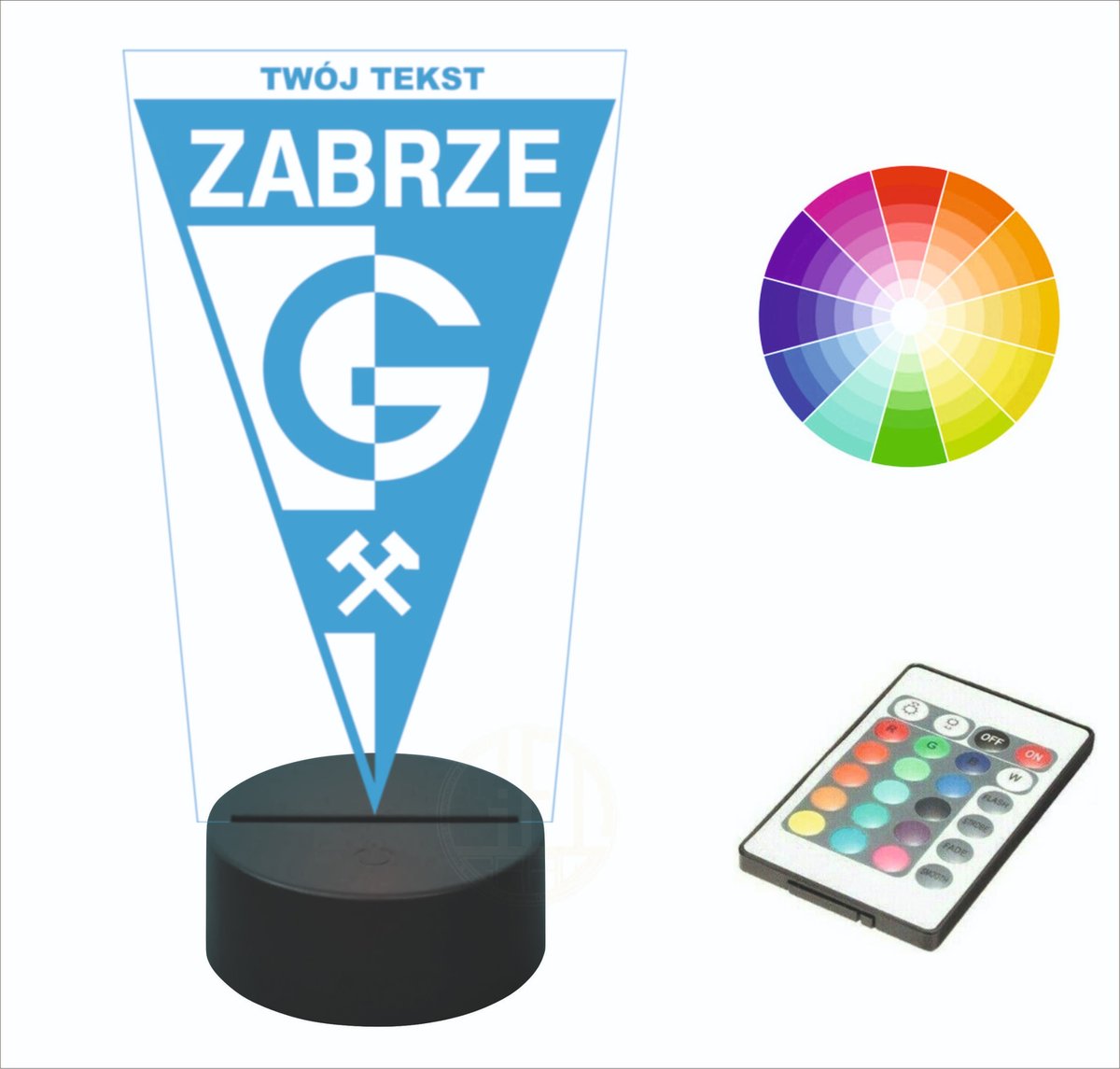 Lampka nocna na biurko GÓRNIK ZABRZE imię