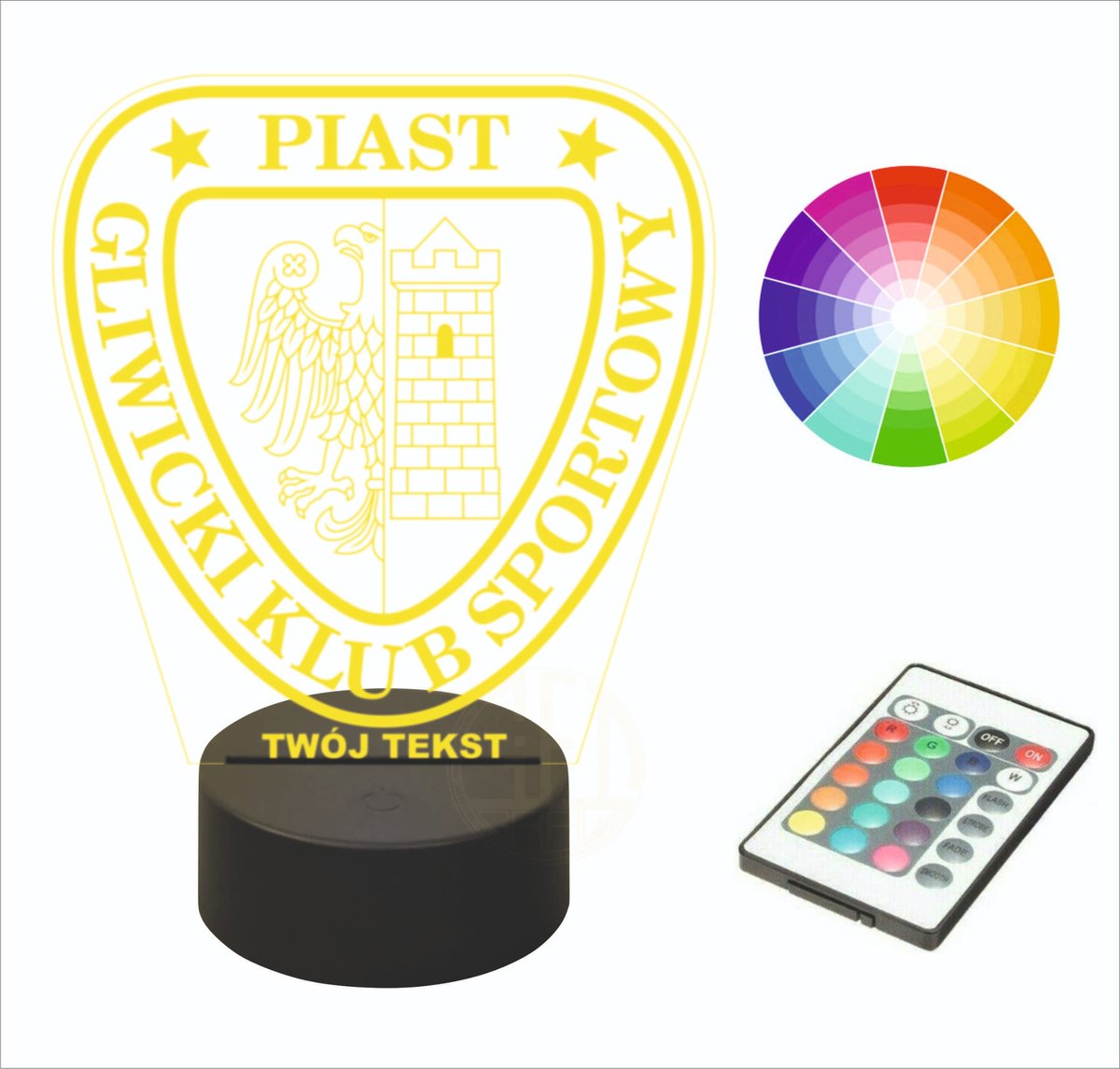 Lampka nocna na biurko PIAST GLIWICE imię
