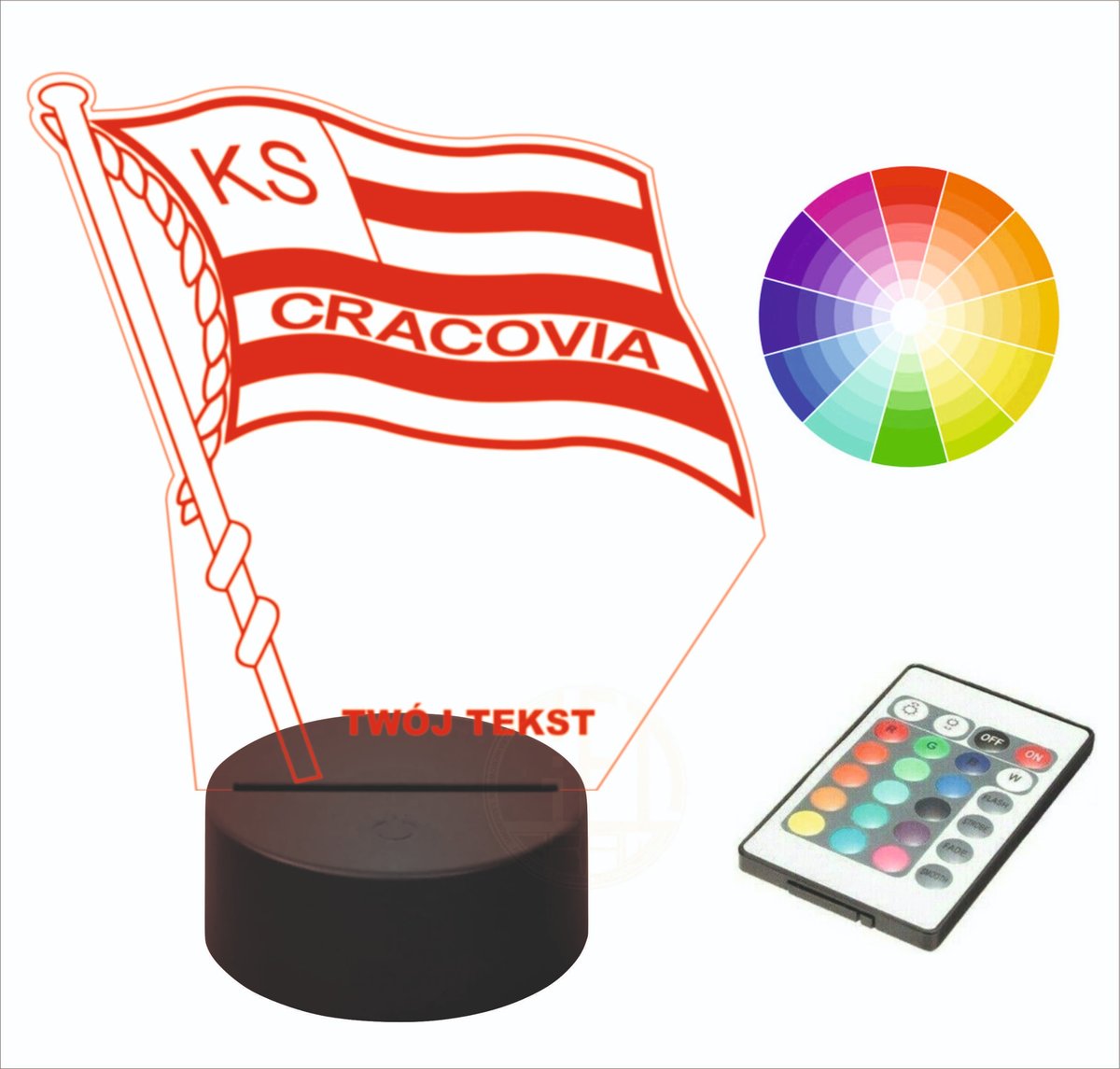 Lampka nocna na biurko CRACOVIA KRAKÓW imię