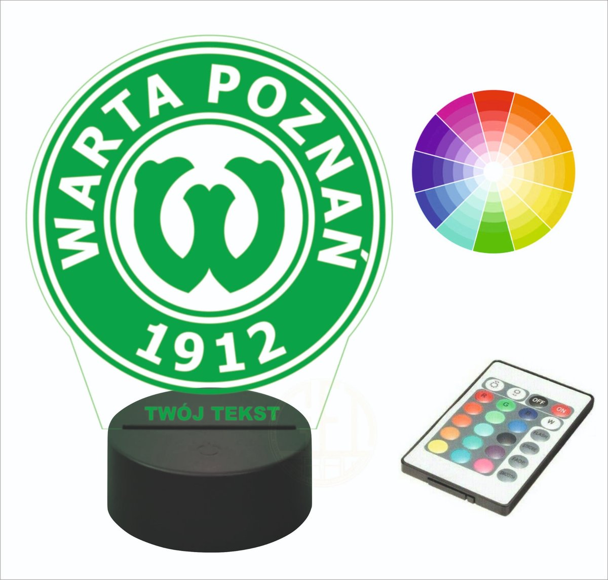 Lampka nocna na biurko WARTA POZNAŃ imię