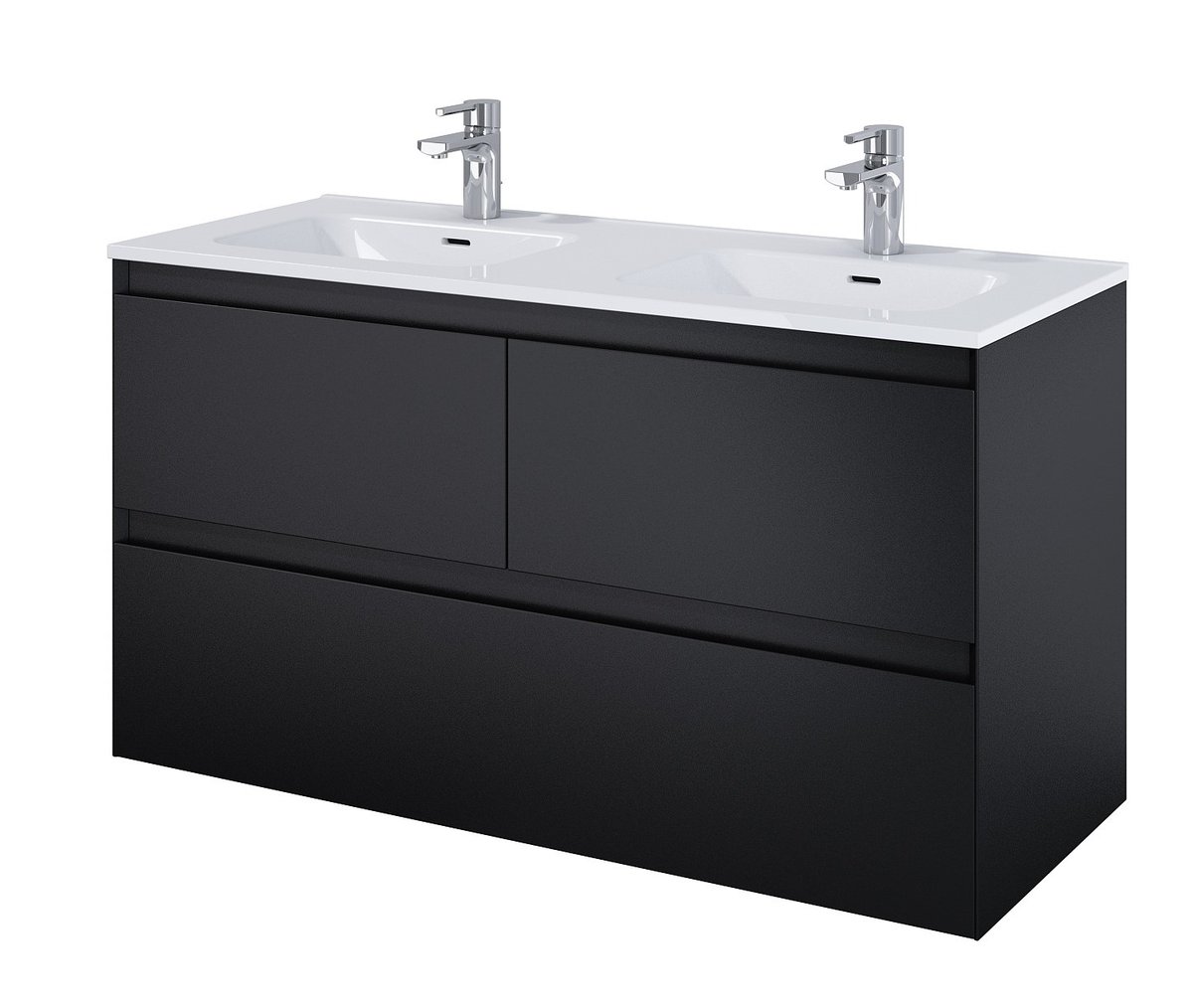 Elita 168183 SZAFKA podumywalkowa SPLIT 120 3S BLACK MATT PDW