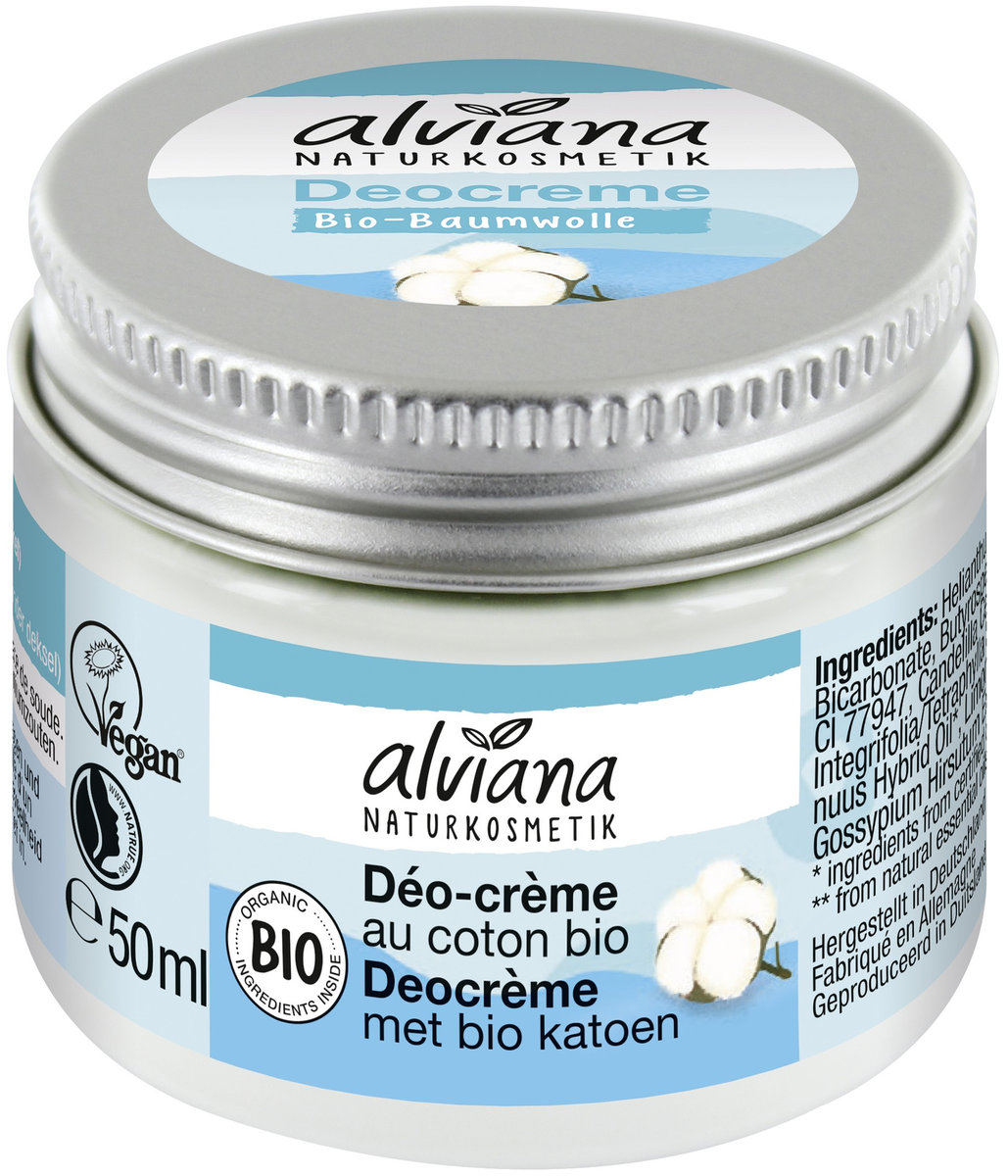 Alviana, Odżywczy Dezodorant W Kremie Z Organiczną Bawełną, 50ml