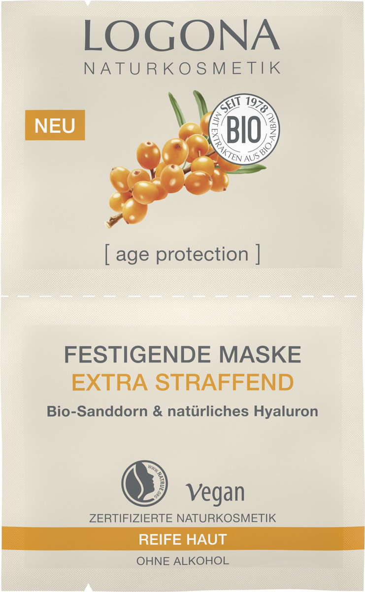 Logona Ujędrniająca maska z organicznym rokitnikiem i kwasem hialuronowym 15.0 ml
