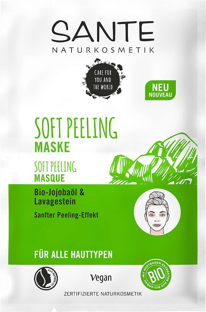 Zdjęcia - Produkt do mycia twarzy i ciała Sante Soft Peeling Maseczka do twarzy 8 ml 