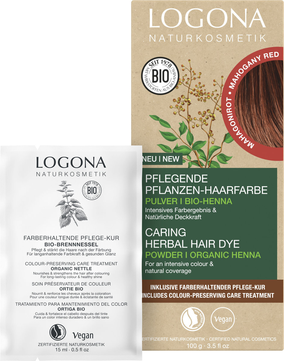 Logona Roślinna farba do włosów w proszku 05 Mahoniowa Czerwień Nr. 05 Mahagonirot 100.0 g