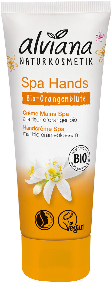 Alviana Spa Hands, Relaksujący Krem Do Rąk Z Kwiatem Organicznej Pomarańczy, 75ml