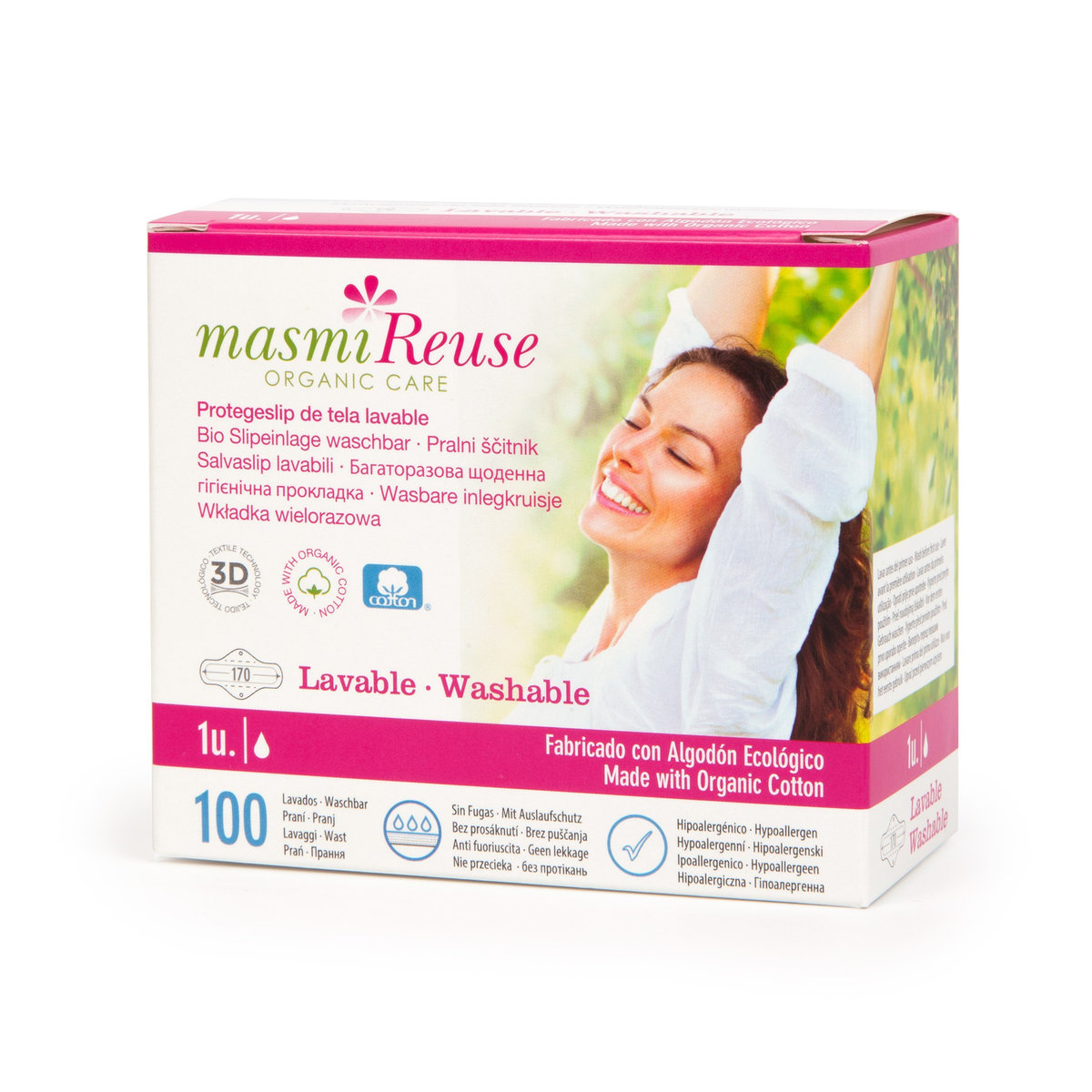 Masmi YOVEE Reuse wkładka wielorazowa 100% certyfikowanej bawełny organicznej x 1 szt