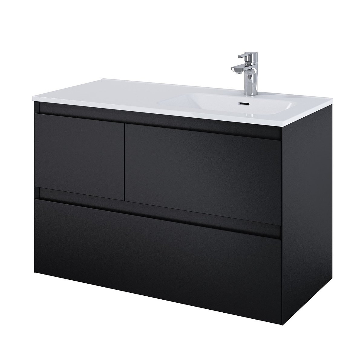 Elita SPLIT Szafka podumywalkowa 100 3S L BLACK MATT 168159