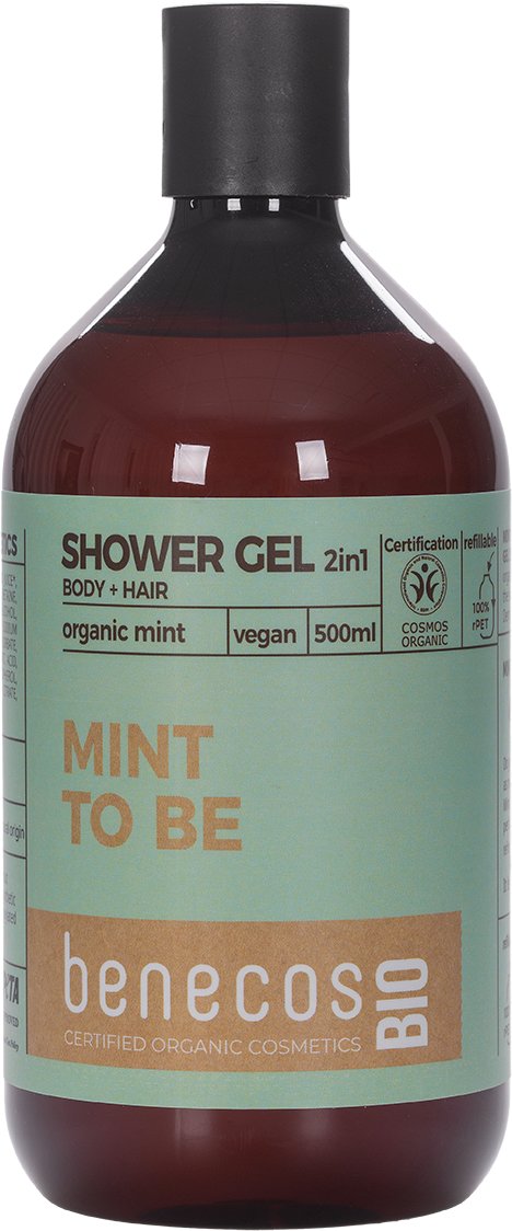 Benecos - Żel pod prysznic dla mężczyzn, Mięta, BIO, 500 ml