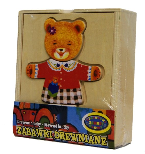 Dromader KLOCKI Układanka drewniana Misia 001974