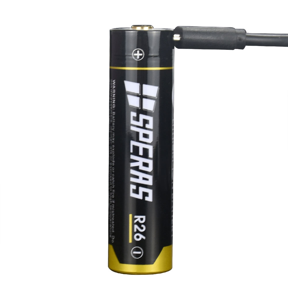 Speras - Akumulator 18650 z gniazdem micro USB R26 - 2600 mAh - SPERAS R26