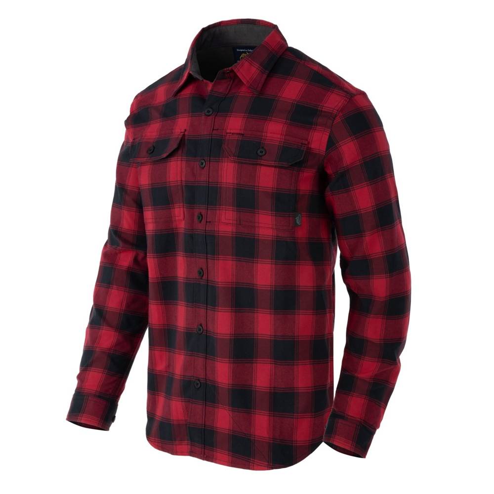 Helikon - Koszula Greyman - Coral Crimson Checkered - KO-GMN-NS-PH