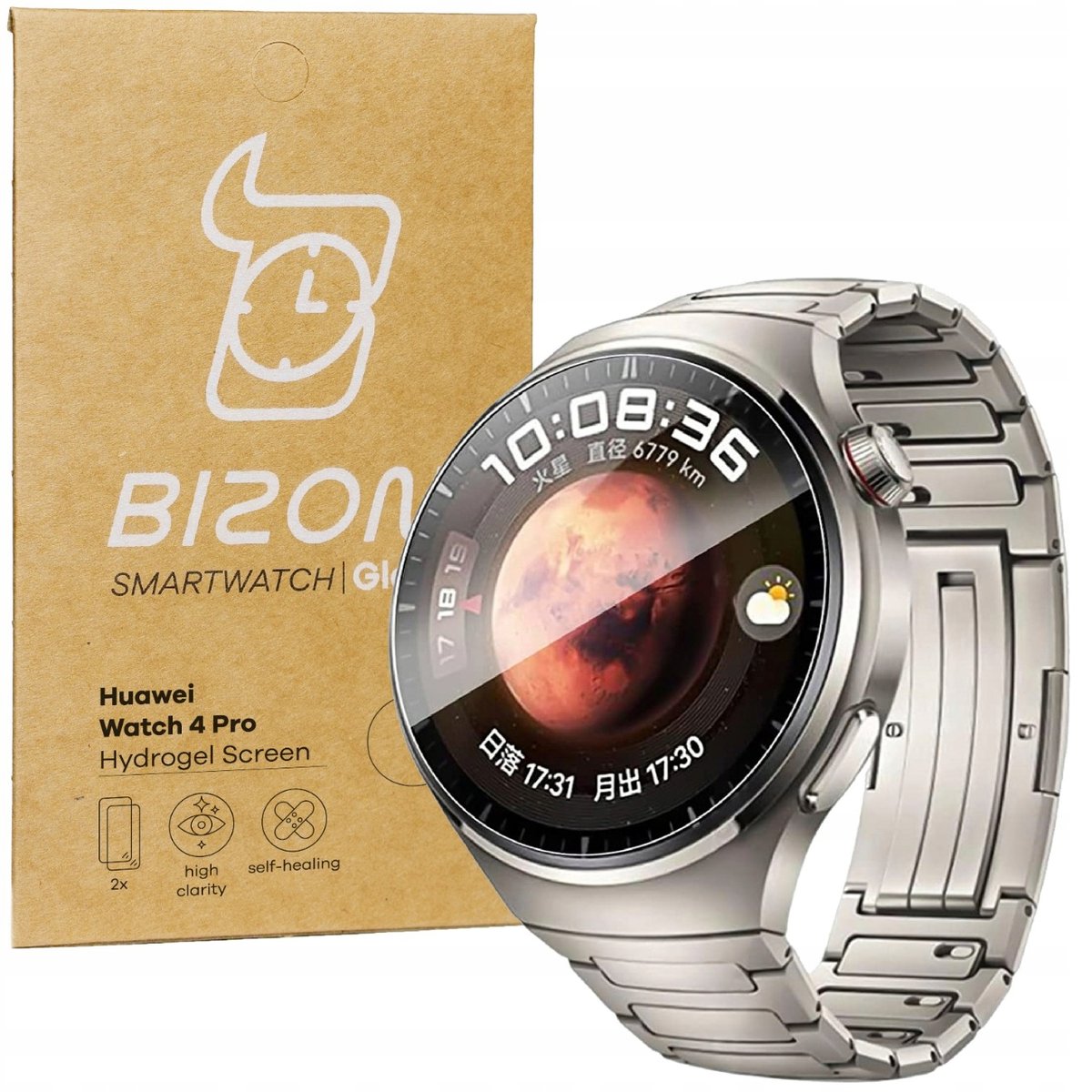 2x Folia na ekran Bizon do Huawei Watch 4 Pro