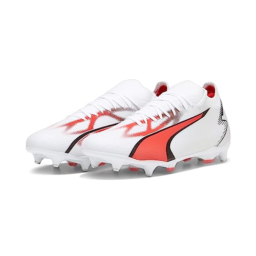 PUMA Męskie buty piłkarskie Ultra Match Mxsg, Puma White PUMA Black Fire Orchidea, 48.5 EU