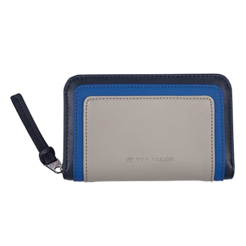 TOM TAILOR Damski portfel Miria z zamkiem błyskawicznym, Mixed Blue, jeden rozmiar