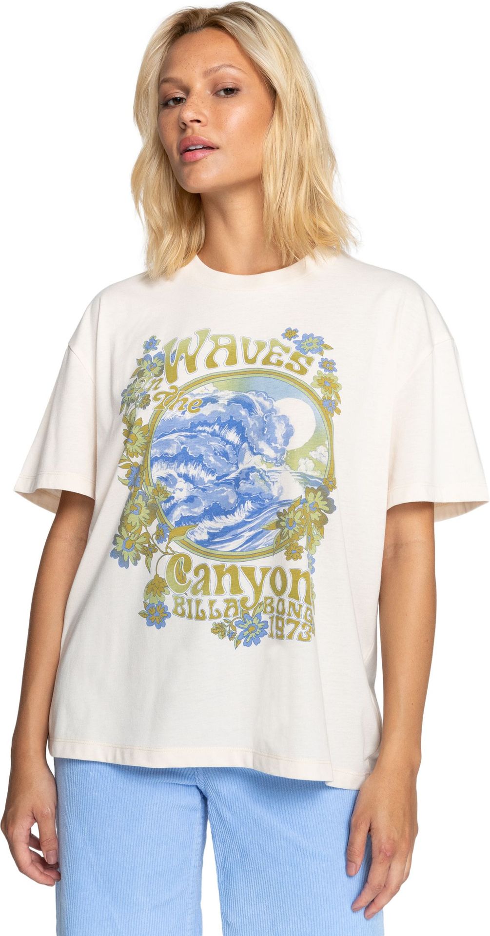 t-shirt damski BILLABONG WAVES IN THE CANYON TEE Antique White - ANW