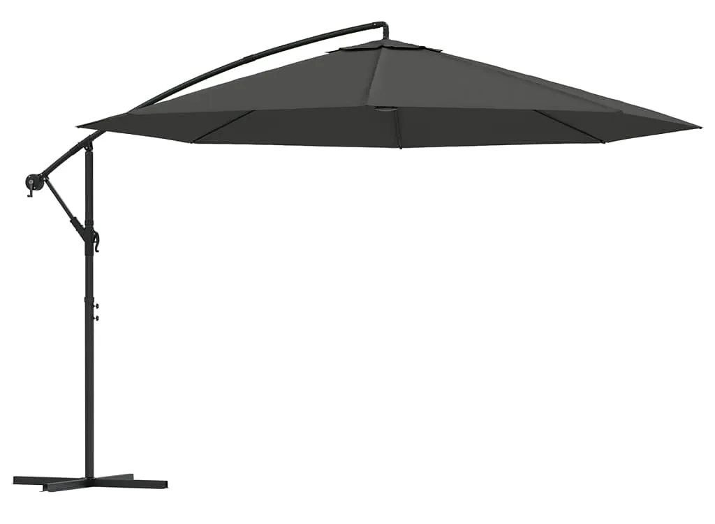 Parasol okrągły do ogrodu na wysięgniku antracyt K5-G89