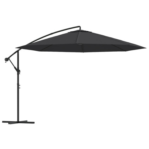 Wiszący czarny ogrodowy parasol D4-R32