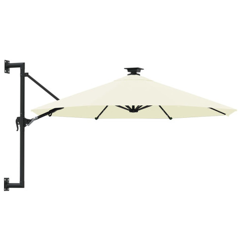 Piaskowy parasol ogrodowy na taras z oświetleniem LED Frezi