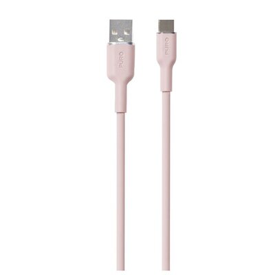 PURO ICON Soft Cable – Kabel USB-A do USB-C 1.5 m (Dusty Pink)
