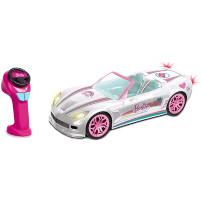 BARBIE Auto R/C Zdalnie sterowany Biały kabriolet