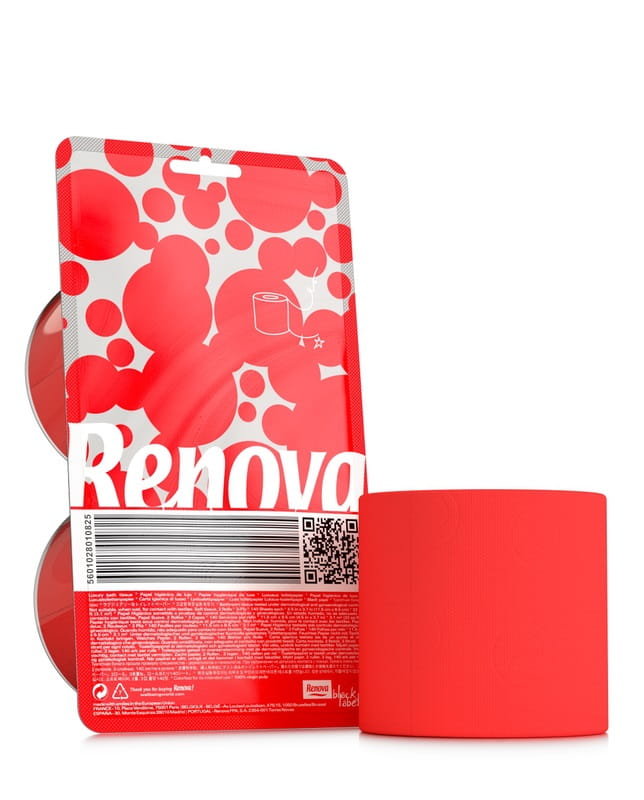 Czerwony Papier Toaletowy Renova Crystal 2R