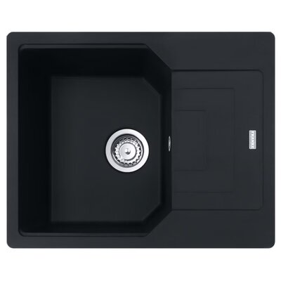 Franke Urban UBG 611-62 GSC Zlewozmywak granitowy jednokomorowy 62x50 cm czarny mat 114.0687.268