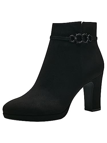 Tamaris Damskie botki 1-1-25349-41, czarny, 39 EU