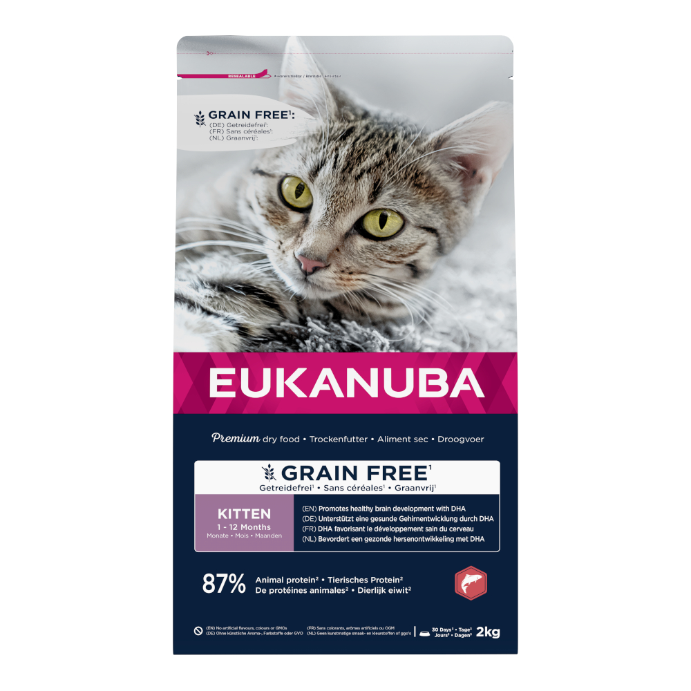 Eukanuba Kitten Grain Free, z łososiem - 2 kg