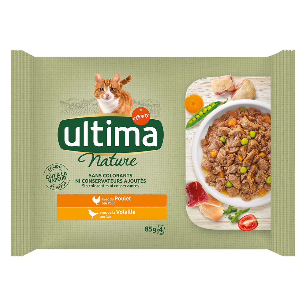 Ultima Cat Nature, 4 x 85 g - Drób