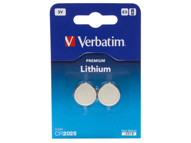 Bateria CR2025 VERBATIM, 2 szt.