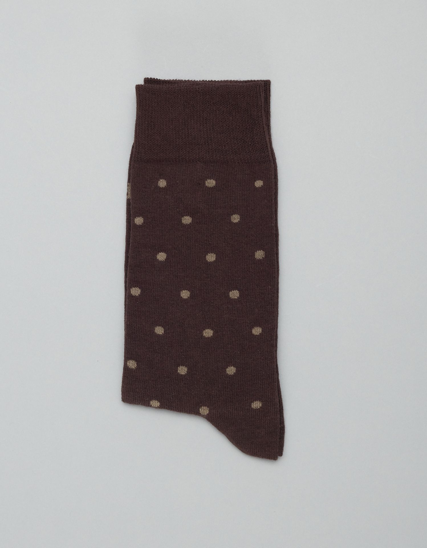 skarpety dot brąz