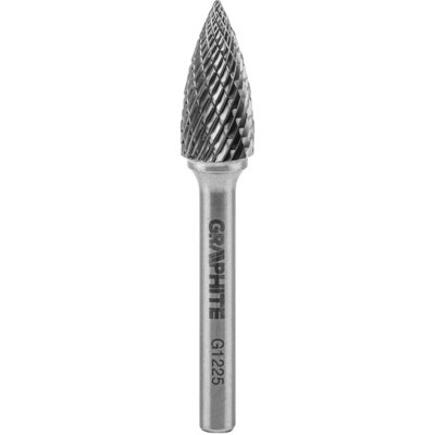 Graphite Frez do metalu HM typ G ostrołukowy ostry 12x25mm trzpień 6x45mm 55H375 55H375