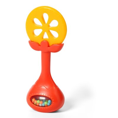 BABYONO Babyono edukacyjny gryzak z grzechotką JUICY ORANGE 499/01