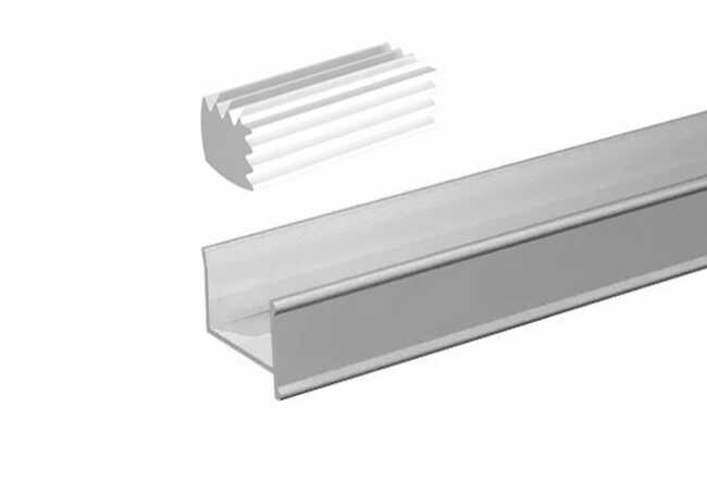 Profil aluminiowy mocujący C18 do systemu Mantion Mars, długość 2000 mm, do lustra/szkła 4-6 mm, srebrny