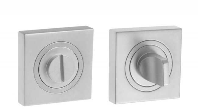 Szyld kwadratowy GAMET PLT-25-WC-08-KW, blokada WC, chrom/satyna