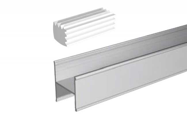 Profil aluminiowy mocujący H18 do systemu Mantion Mars, długość 2000 mm, do dodatkowych wypełnień 4-6/18 mm, srebrny