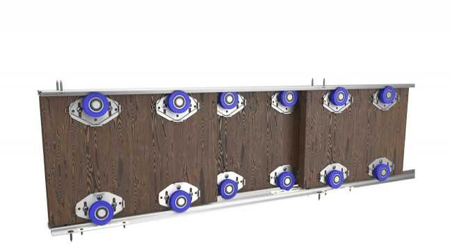Zestaw do drzwi przesuwnych Mantion Mitra 2400 mm (skrzydło do 45 kg, min.16 mm)