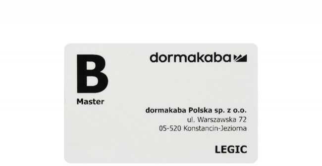 Karta programująca dormakaba Legic Master B