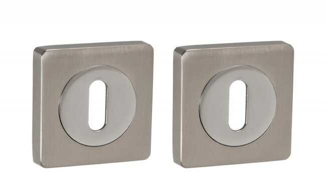 Szyld kwadratowy GAMET PLT-24Z-N-04-07-KW-BL, na klucz, nikiel szczotkowany/chrom