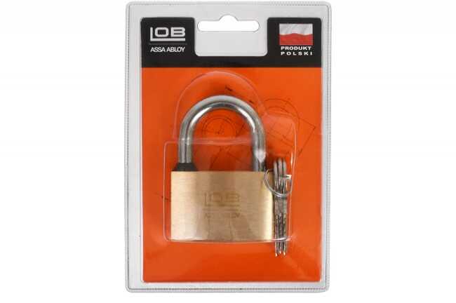 Kłódka zatrzaskowa mosiężna KD-60 BLISTER